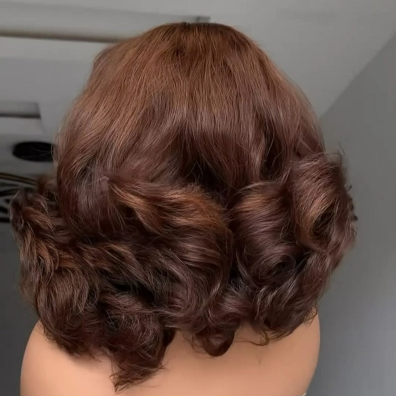 13x4 Frontal Perruque Loose Wave en Couleur Marron #4 Longueur 14 Pouces