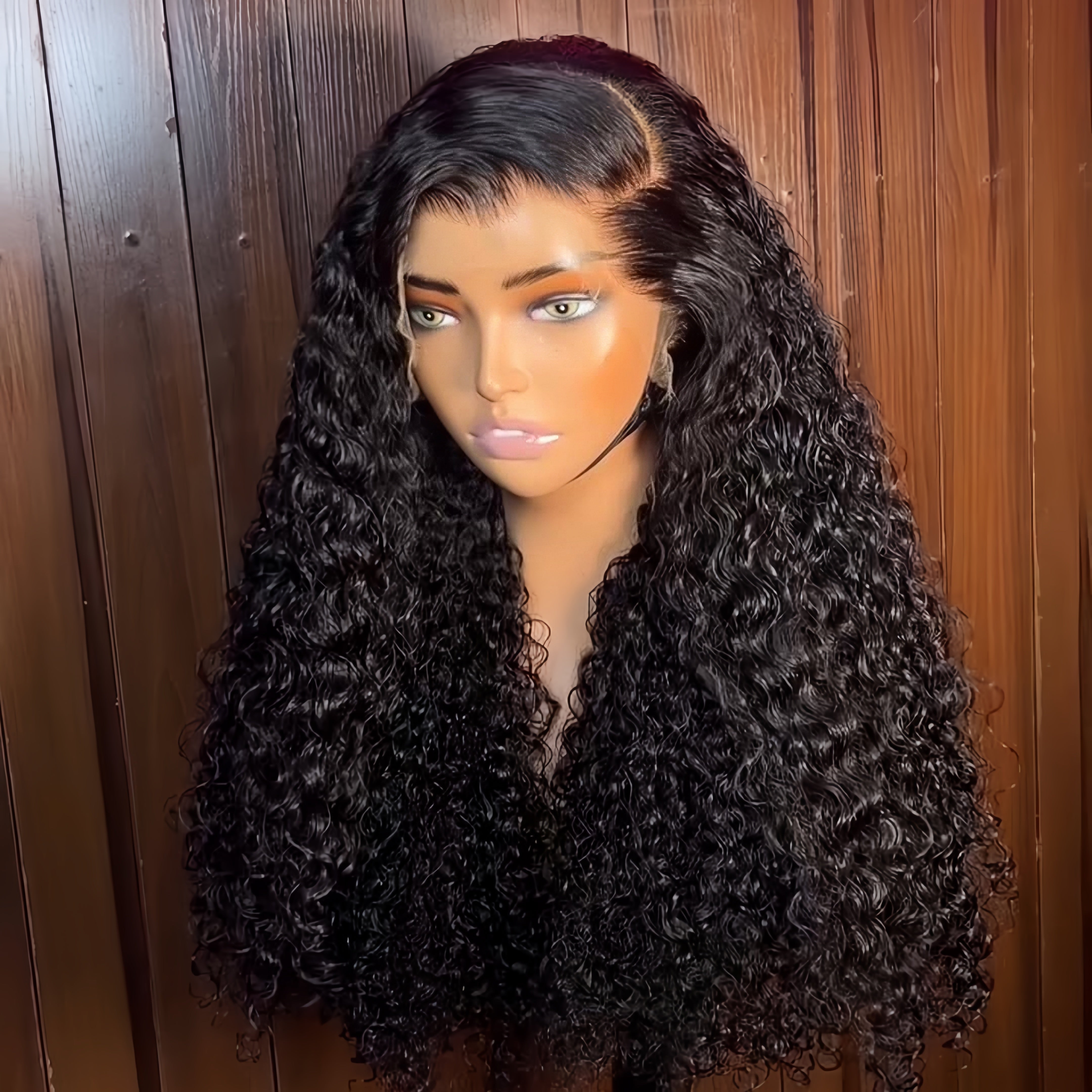Fobelle 13x4 Perruque Viêtnam de Luxe Curly  250% Densité Bon Volume AA